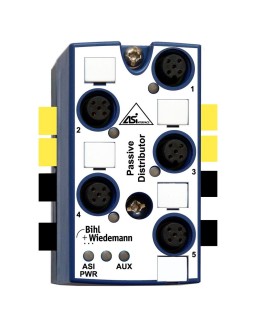 BWU2820 Passive Distributor ASi/AUX to 5 x M12 sockets, 5 poles, depth 42 mm, IP67
