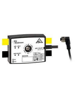 BW3246 Passive Distributor ASi/AUX to 1 x M12 cable socket, angled, 5 poles, depth 19 mm, IP67