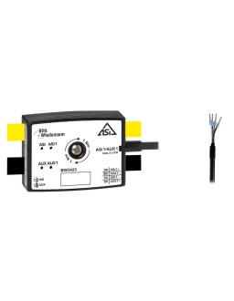 BW3423 Passive Distributor ASi/AUX to 1 x round cable/connecting wires, depth 19 mm, IP67
