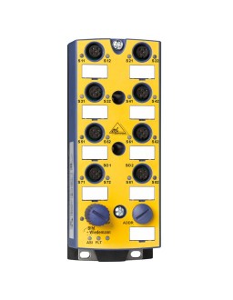 BW3489 ASi Safety I/O Module, IP67, M12, 6-8SI/2SO/16I/16O