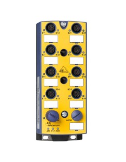 BW3490 ASi Safety I/O Module, IP67, M12, 6-8SI/2SO/16I/16O