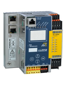 BWU3865 ASi-5/ASi-3 openSAFETY via POWERLINK Gateway with integrated Safety Monitor, 2 ASi-5/ASi-3 masters