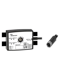 BWU4247 Passive Distributor AUX to 1 x M12 power cable socket, straight, L coded, 4 poles, depth 25 mm, IP67