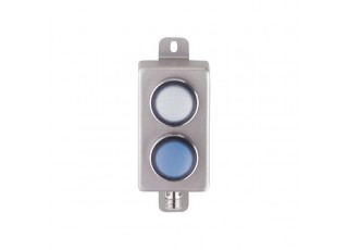 AC2380 AS-Interface illuminated pushbutton module AS-i Module 2BI 2LO WT/BL IP69K