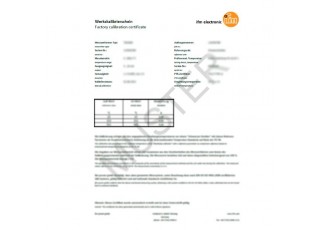 ZC0064 A2LA / ILAC MRA - Calibration certificate for temperature sensors 3-point A2LA-KALIBRIERUNG TEMP. 3-PKT