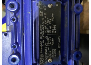 Motor + Pumpe Motor: KSB : 1LA7083-4AA11-ZX77A; Pumpe: KSB: ETACHROM BC 050-125/074 KSB
