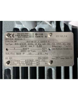 IE3-W43R 200L. 2. EX-InStock Motor IE3-W43R 200L. 2. EX VEM