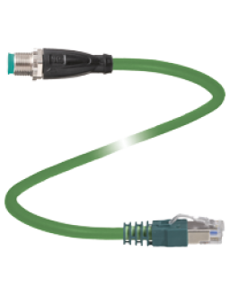 Connection cable, Ethernet V19S-G-GN1M-PUR-E2S-V45-G