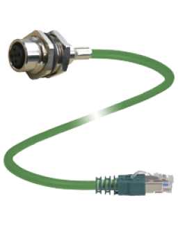 Connection cable, Ethernet V1D-M16H-GN1,5M-PUR-E1S-V45-G