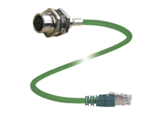 Connection cable, Ethernet V1D-M16H-GN1,5M-PUR-E1S-V45-G Connection cable, Ethernet V1D-M16H-GN1,5M-PUR-E1S-V45-G
