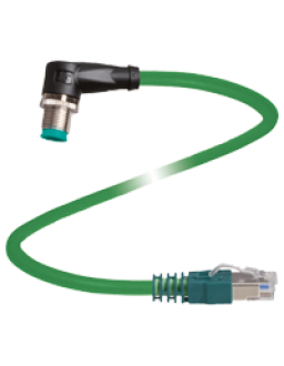 Connection cable, Ethernet V1SD-W-GN1M-PUR-E2S-V45-G