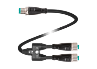 Y connection cable V1-G-0,3M-PUR-A-T-1,2M-V1-G-Y7 Y connection cable V1-G-0,3M-PUR-A-T-1,2M-V1-G-Y7