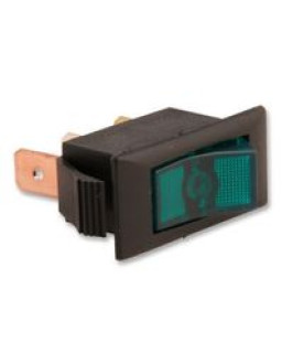 EATON 1500G11E SWITCH, ROCKER, SPST, 15A, 250V, GREEN,