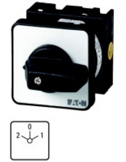 001619 1619 - T0-3-2/E - Reversing switches, Contacts: 5, 20 A, front plate: 2-0-1, 45
