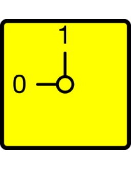 003198 3198 - FS908GE-T0 - Front plate, emergency switching off, yellow, for T0