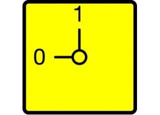 003198 3198 - FS908GE-T0 - Front plate, emergency switching off, yellow, for T0