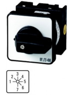 003762 3762 - T0-11-15154/E - Step switches, Contacts: 21, 20 A, front plate: 1-7, 45 °