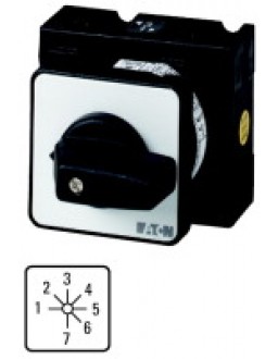 003861 3861 - T3-11-15021/E - Step switches, Contacts: 21, 32 A, front plate: 1-7, 45 °