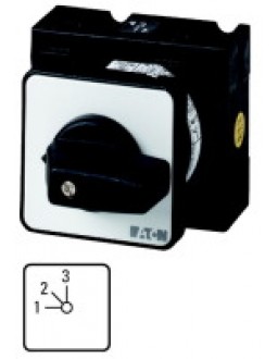 004014 4014 - T3-5-15017/E - Step switches, Contacts: 9, 32 A, front plate: 1-3, 45 °,