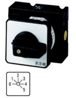 004035 4035 - T3-5-15133/EZ - Step switches, Contacts: 10, 32 A, front plate: 0-5, 45 °