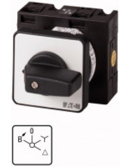 004110 4110 - T3-5-15892/E - Star-delta switches, Contacts: 10, 32 A, front plate: B 0-
