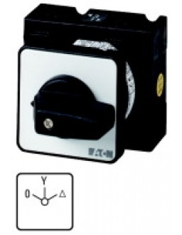 004118 4118 - T3-5-15899/E - Star-delta switches, Contacts: 10, 32 A, front plate: 0-Y-