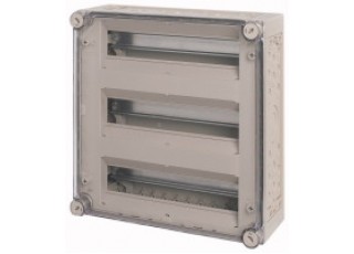 004985 4985 - AE/I44E - MCB enclosure, 3x15space units, HxWxD=375x375x150mm 004985 4985 - AE/I44E - MCB enclosure, 3x15space units, HxWxD=375x375x150mm