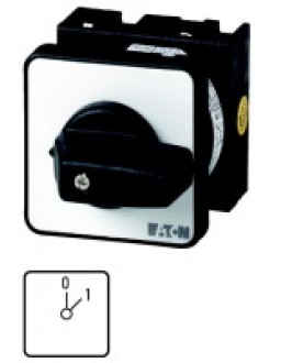 009128 9128 - T0-1-15071/E - ON-OFF switches, Contacts: 1, 20 A, front plate: 0-1, 45 °