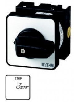 009206 9206 - T0-1-15311/E - On switches, Contacts: 1, 20 A, front plate: STOP < START, 9