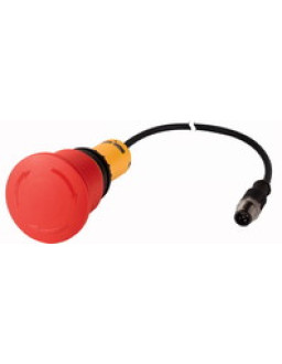 185183 - Emergency stop/emerg. switching off button, classic,palm-tree, 45 mm, t