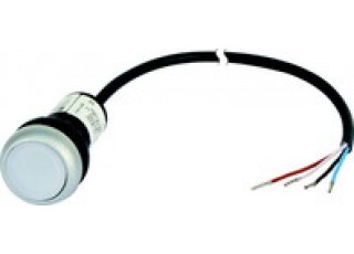 185600 - Illuminated pushbutton actuator, classic, flat, maintained, 1 N/O, whit 185600 - Illuminated pushbutton actuator, classic, flat, maintained, 1 N/O, whit