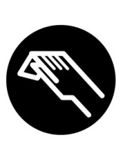 218175 - M22-XD-S-X9 - Button plate, flat black, symbol manual operation