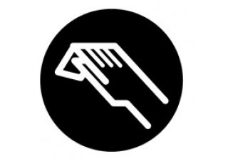 218175 - M22-XD-S-X9 - Button plate, flat black, symbol manual operation 218175 - M22-XD-S-X9 - Button plate, flat black, symbol manual operation