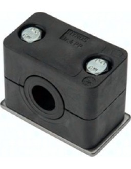 GR410LDPEL Rohrschelle (Elastomereinsatz) mit Deckplatte, 10 (1/8″)mm