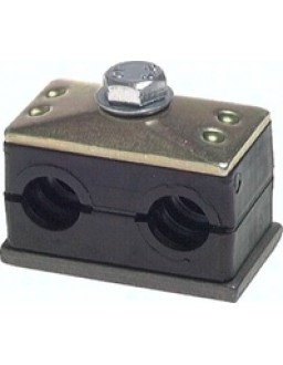 GR110DO Doppelrohrschelle 10 (1/8″)mm, mit Anschweiß- und Deckplatte