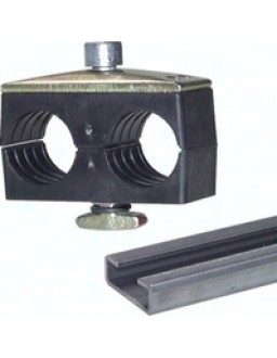 GR110DOTM Doppelrohrschelle 10 (1/8″)mm, mit Tragschienenmuttern Typ KMA zum Auf