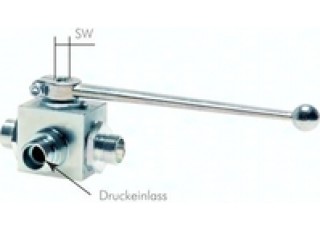 KH3/10LTHD Hochdruck-3-Wege Kugelhahn, T-Bohrung, 10 L, PN 315 KH3/10LTHD Hochdruck-3-Wege Kugelhahn, T-Bohrung, 10 L, PN 315