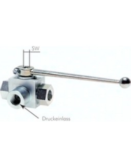 KH3/12LHD Hochdruck-3-Wege Kugelhahn, L-Bohrung, G 1/2″, PN 500