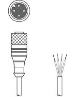50104572 - K-D M12A-4P-5m-FAB - Connecting cable