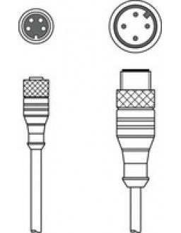 50107276 - K-DS M8A-M12A-4P-0.3m PVC connection cable