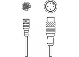 50107276 - K-DS M8A-M12A-4P-0.3m PVC connection cable 50107276 - K-DS M8A-M12A-4P-0.3m PVC connection cable