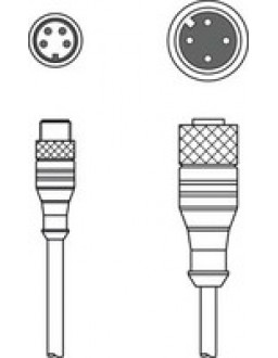 50116738 - K-DS M12A-M8A-4P-0.3m PVC connection cable
