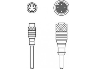 50116738 - K-DS M12A-M8A-4P-0.3m PVC connection cable 50116738 - K-DS M12A-M8A-4P-0.3m PVC connection cable