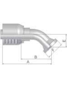Parker 11771-12-12-1P SAE flange SFL 3000 PSI 45° SFL 3/4″ 45°