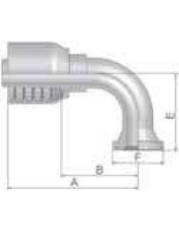 Parker 11971-20-20-1P SAE flange SFL 3000 PSI 90° SFL 1 1/4″ 90°