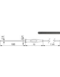 609549 GF 1T-T3-B-BNC kompakter Pt1000 Handfühler mit Silikonhandgriff