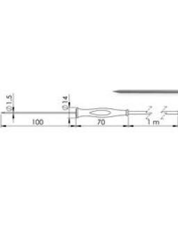 609645 GF 1T-E1.5-B-BNC extra dünner Einstechfühler, Ø 1,5 mm