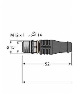 Actuator and Sensor Cable, PVC RSS4T-5/TEL