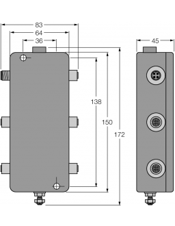 IP67 Junction Box, 4-Channel JBBS-49-E413/EX IP67 Junction Box, 4-Channel JBBS-49-E413/EX