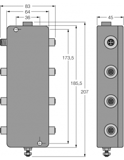 IP67 Junction Box, 6-Channel JBBS-49-E613/EX